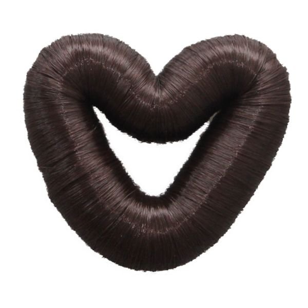 5 cm heart hair donut with artificial hair in various colours - Hair Accessories | Fashiongirl