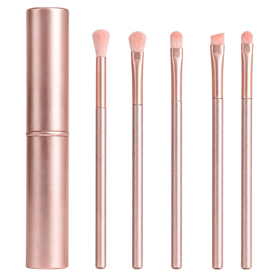 UNIQ Technique PRO Rose Lens Eyeshadow Brush Set with Storage Box (5 Pcs)