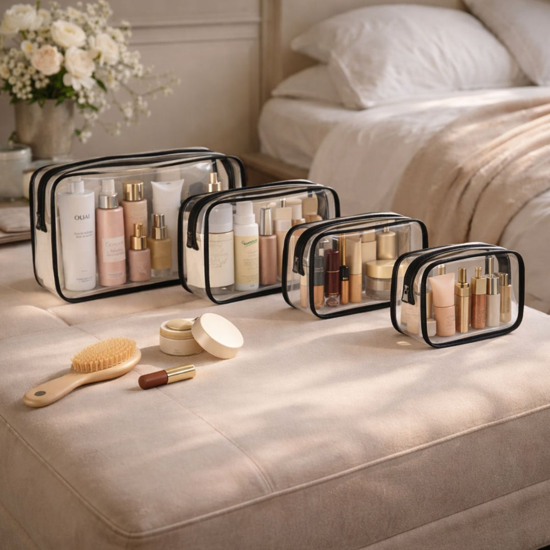 UNIQ Multivarious Cosmetic Bags Set of 4 - Black
