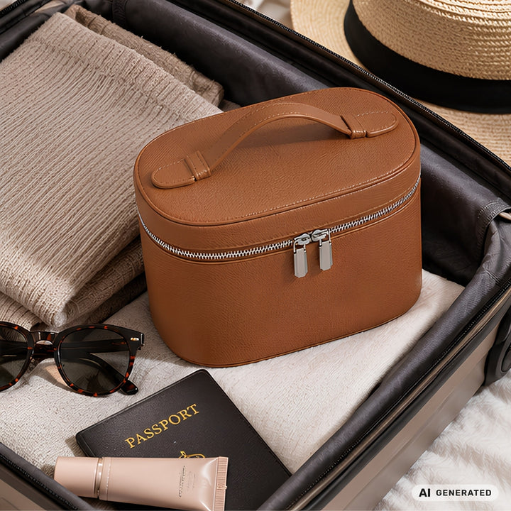 UNIQ Noemie Vanity Beauty Case Travel Organizer - Brown – image 7