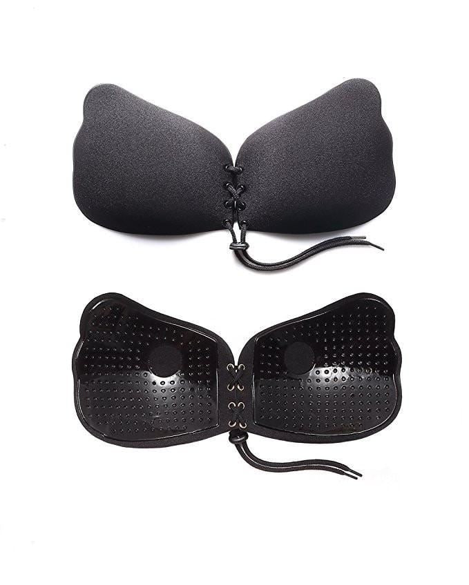 Ava Lift Up Strapless Self - fitting bra with laces - Black - Shapewear | Fashiongirl