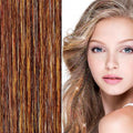 Bling glitter Extensions - 100 glitter hair strands 80 cm - coffee/mocha coloured - | Fashiongirl