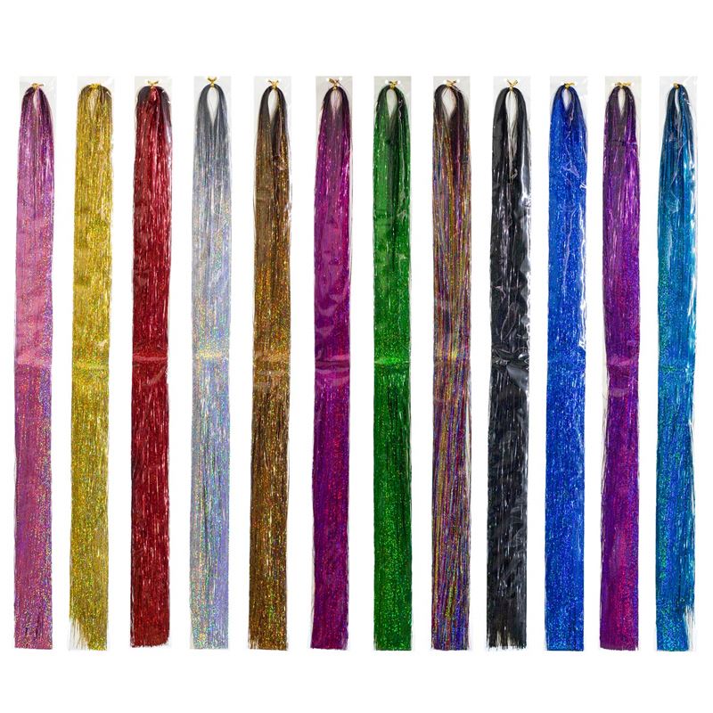 Bling Glitter Extensions 100 pcs glitter hair extensions 80 cm - Pink - | Fashiongirl