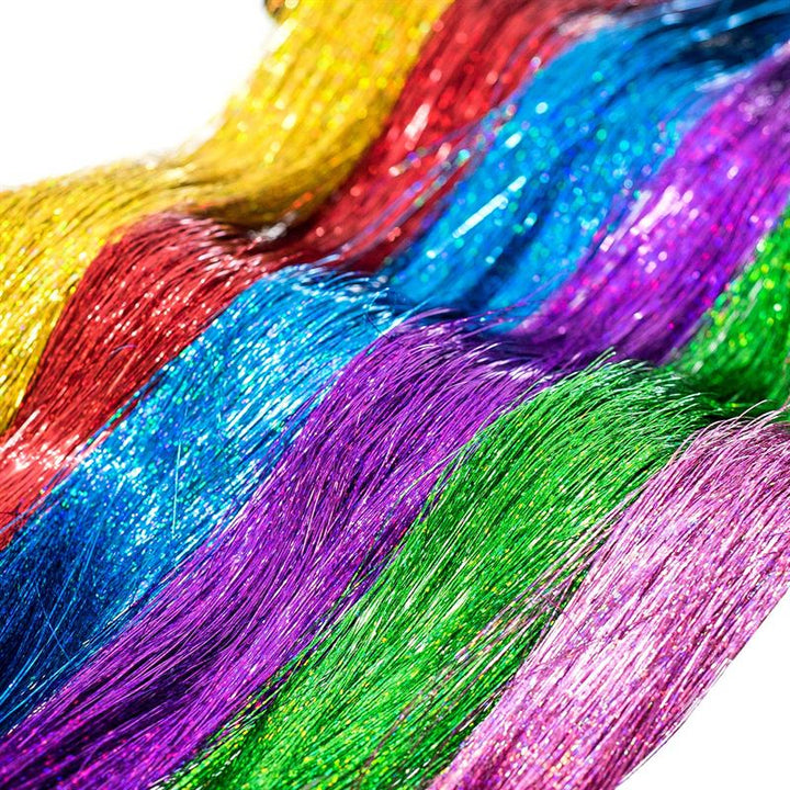 Bling Glitter Extensions 100 pcs glitter hair extensions 80 cm - Rainbow - Hair Accessories | Fashiongirl