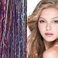 Bling Glitter Extensions 100 pcs glitter hair extensions 80 cm - Rainbow - Hair Accessories | Fashiongirl