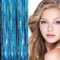 Bling Glitter Extensions 100 pcs glitter hair extensions 80 cm - turquoise - | Fashiongirl