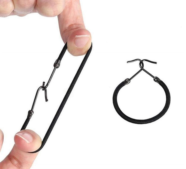 Bungee Hair Elastic 1 pack (10 pcs.) - Black - Hair Accessories | Fashiongirl