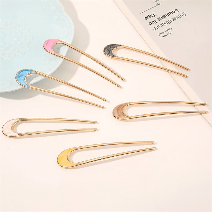 Chris Rubin Alina French Chignon Hairpin - Champagne - Hair Accessories