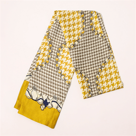 Chris Rubin Bella Silk Scarf - Yellow - | Fashiongirl