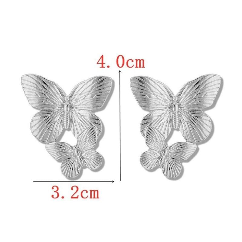 Chris Rubin - Butterflies Butterfly Earrings - Gold - | Fashiongirl
