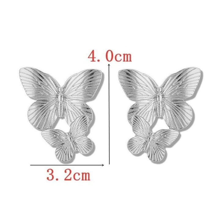 Chris Rubin - Butterflies Butterfly Earrings - Silver - | Fashiongirl