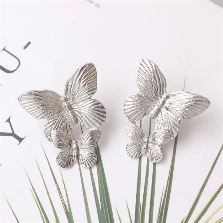 Chris Rubin - Butterflies Butterfly Earrings - Silver - | Fashiongirl
