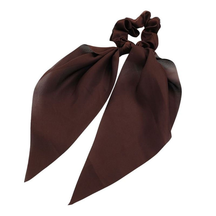 Chris Rubin Giana Scrunchie with scarf - Brown - Hair Accessories