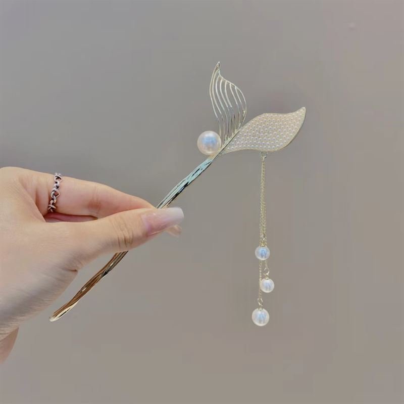 Chris Rubin Halia Hair Stick - Pearls - | Fashiongirl