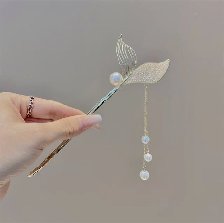 Chris Rubin Halia Hair Stick - Pearls - | Fashiongirl