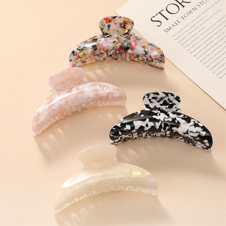 Chris Rubin Lydia Hair Claw - White Marble - Hair Accessories | Fashiongirl