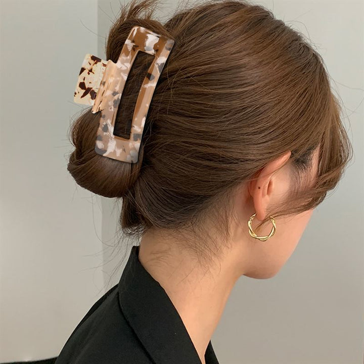 Chris Rubin Ruby Hair Claw - White Marble - Hair Accessories | Fashiongirl