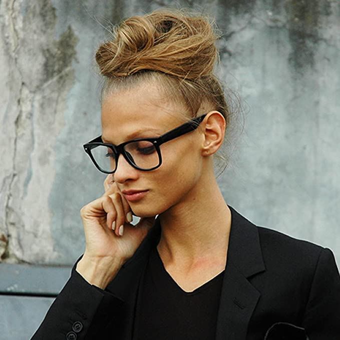 Classic Wayfarer glasses with clear lens - | Fashiongirl