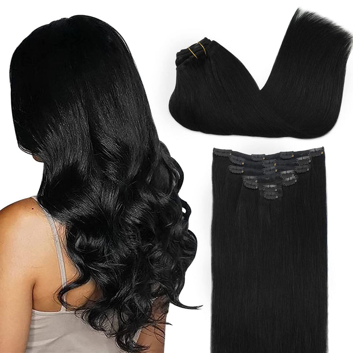 Clip In Extensions 1 Jet Black - Clip in Extensions - Fashiongirl