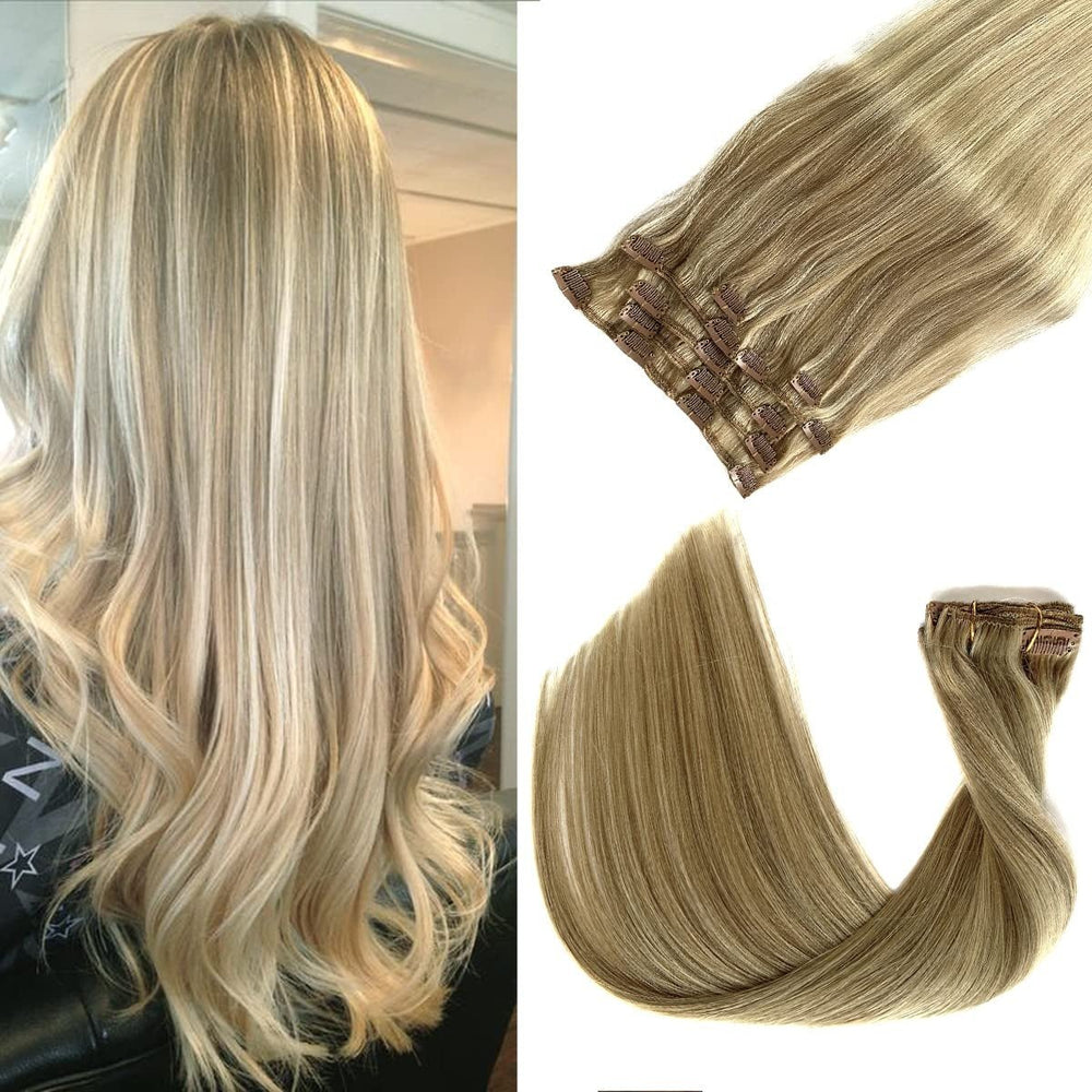 Clip In Extensions 18/613 Blond Mix - Clip in Extensions - Fashiongirl