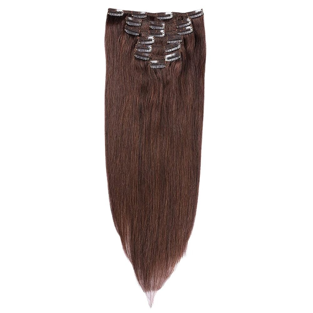 Clip In Extensions 2 Dark Brown - Clip in Extensions - Fashiongirl