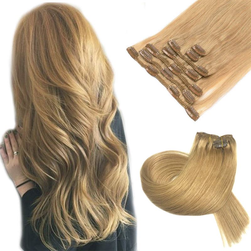 Clip In Extensions - 40 cm #27 medium blonde - | Fashiongirl