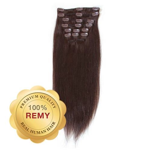 Clip In Extensions - 40 cm #4 Chocolate Brown - | Fashiongirl