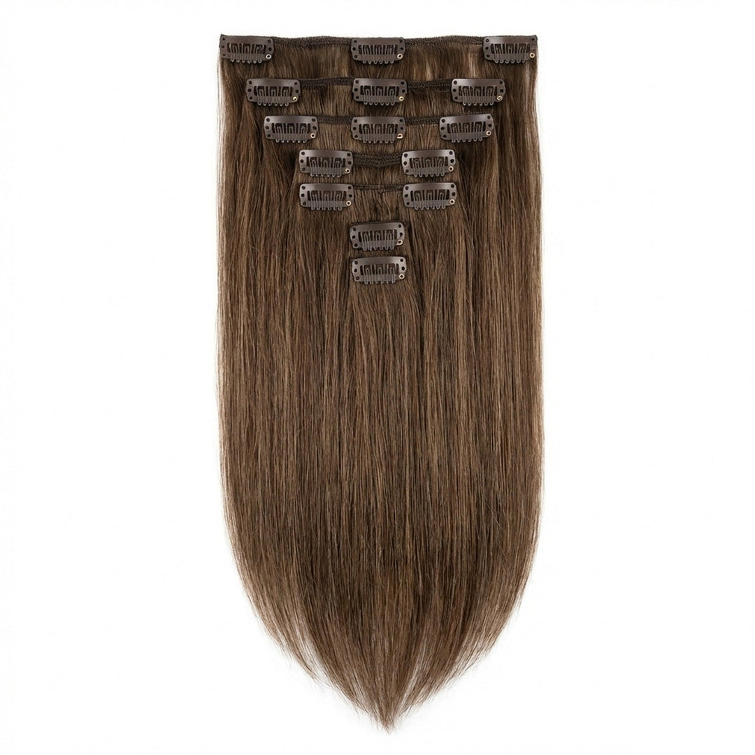 Clip In Extensions 6 Brown - Clip in Extensions - Fashiongirl