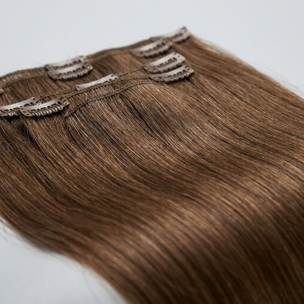 Clip In Extensions 6 Brown - Clip in Extensions - Fashiongirl