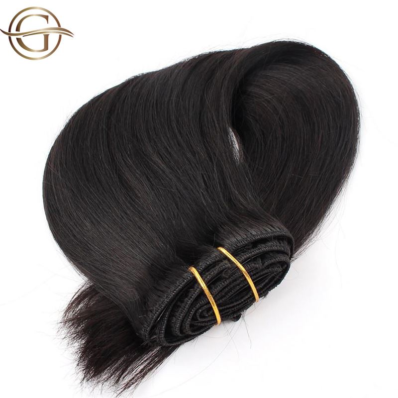 Clip on hair extensions #1 Black - 7 sets - 60 cm | Gold24 - | Fashiongirl