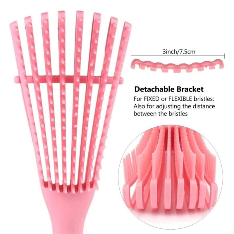 Curved Flex Hair Brush - Black - Hair Styling tool | Fashiongirl