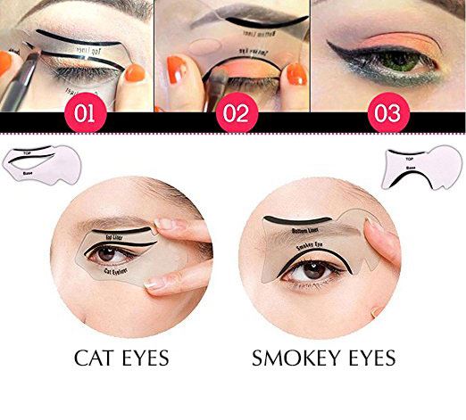 Eyeliner templates - smokey eyes, cat eyes 2 pcs - | Fashiongirl
