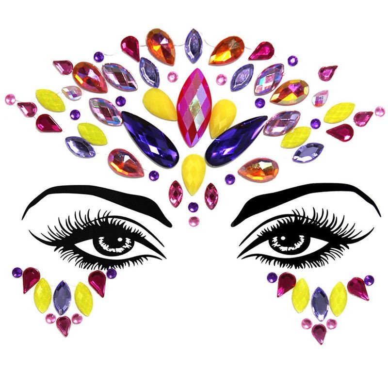 Face Jewels - Face diamonds with rhinestones (YT - 108) - | Fashiongirl