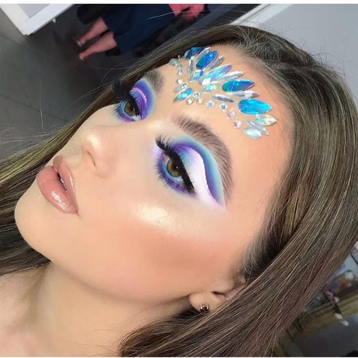 Face Jewels - Face jewellery with rhinestones/diamonds (YT - 12) - | Fashiongirl