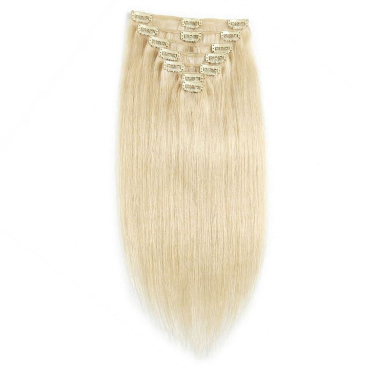 Fashiongirl Clip On Extensions - 65 cm - 60 Platinum Blonde (100g) - Hair Extensions - Fashiongirl
