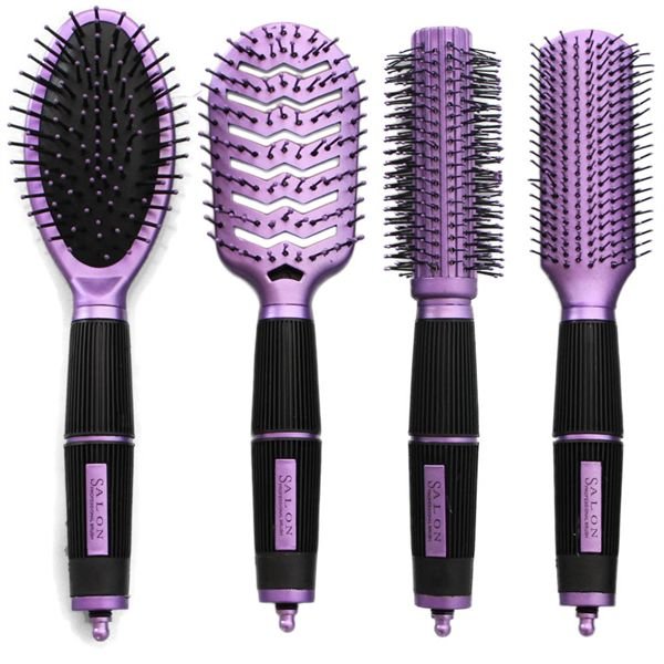 Hair brush set Purple Edition - Salon Professional - Perfect gift idea - Hair Styling tool | Fashiongirl