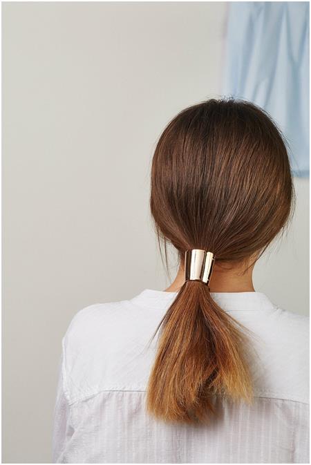 Hair Cuff Cone Hair Ring - Gold - | Fashiongirl