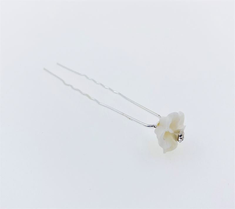 Hair decoration Hair pins White Flower - 20 pcs - Hair Accessories | Fashiongirl