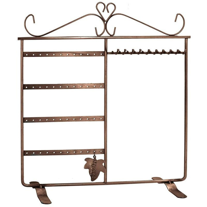 Jewellery stand for earrings, necklaces, finger rings, bronze/copper - | Fashiongirl