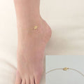 Leaf ankle chain - | Fashiongirl