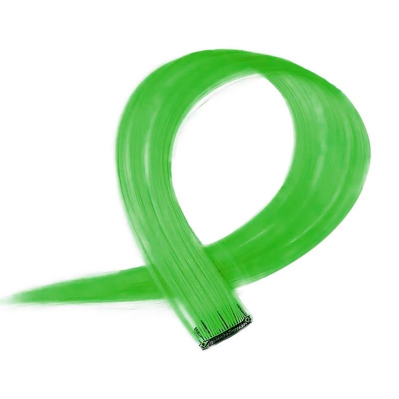 Lime green 50 cm - Crazy Colour Clip On - | Fashiongirl