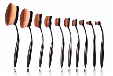 Mermaid Oval Brushes for makeup - 10 sets - | Fashiongirl