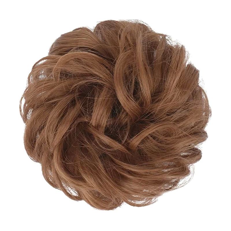 Messy Bun Hair elastic with curly artificial hair - 30# Light Brown - Hair Accessories | Fashiongirl