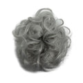 Messy Bun Hair elastic with curly artificial hair - Light grey - Hair Accessories | Fashiongirl