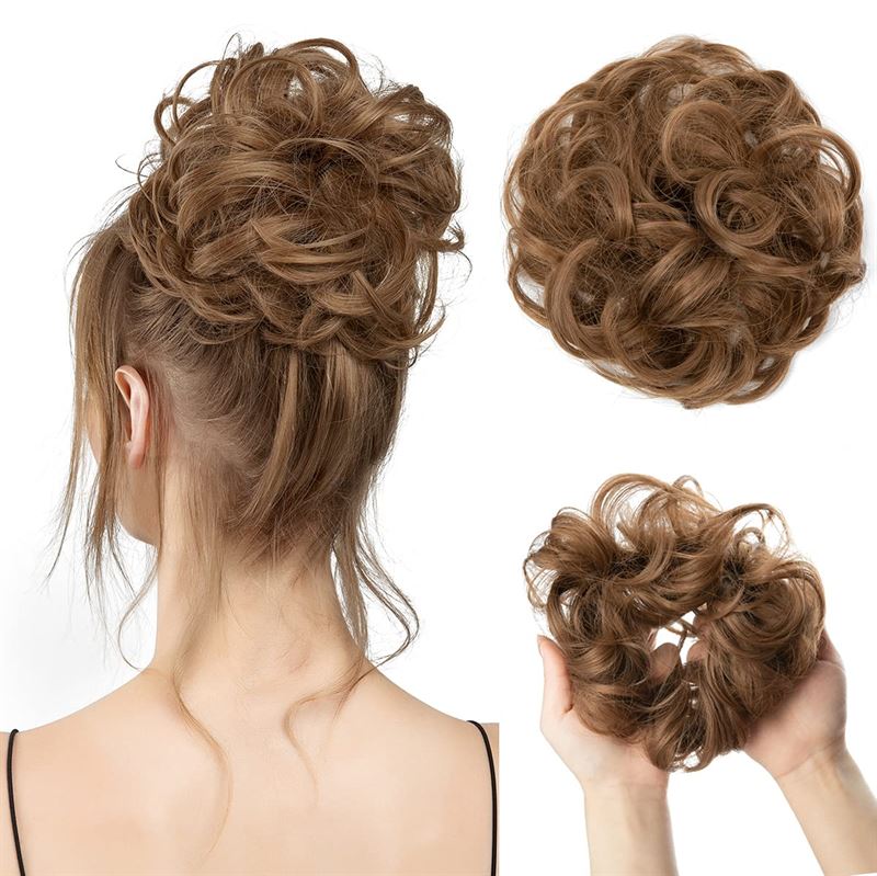Messy Curly Hair for bun #12 - Light Golden Brown - Hair Accessories | Fashiongirl