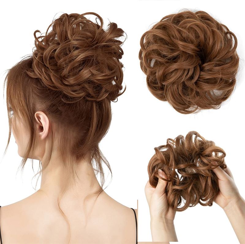 Messy Curly Hair for bun #27 - Golden auburn - Hair Accessories | Fashiongirl
