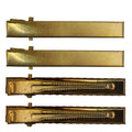 Metal hair clips in gold, 8 pcs - | Fashiongirl