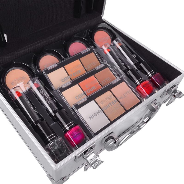 Miss Young Complete Makeup Case Set in Aluminium - GM14038 - 2 - | Fashiongirl