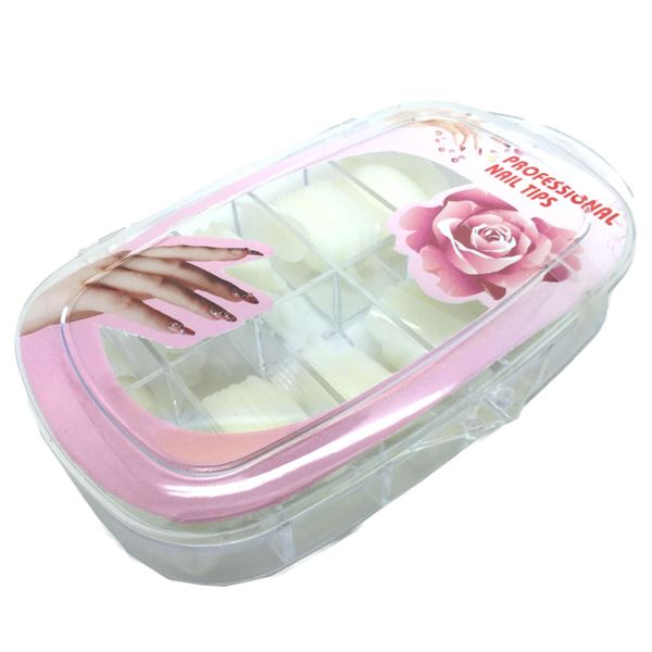 Nail tips in natural colour - 100 pcs - Professional Nail Tips - | Fashiongirl