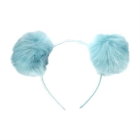 Ombre Pom Pom Headband - Turquoise - Hair Accessories